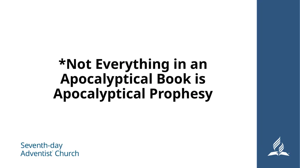 Interpretation of Apocalyptical Prophesy Daniel 12 - slide 17 of 30