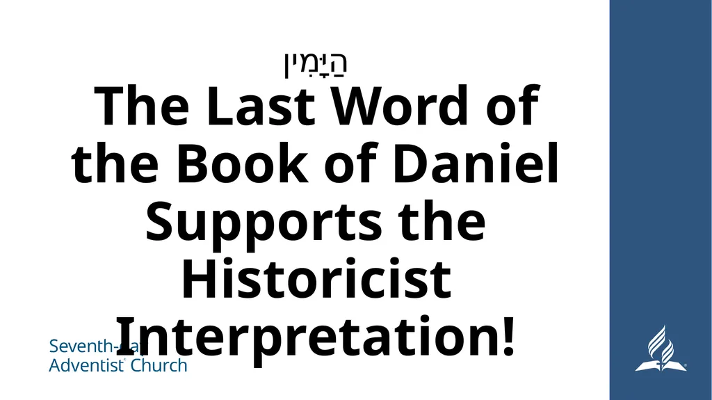 Interpretation of Apocalyptical Prophesy Daniel 12 - slide 30 of 30