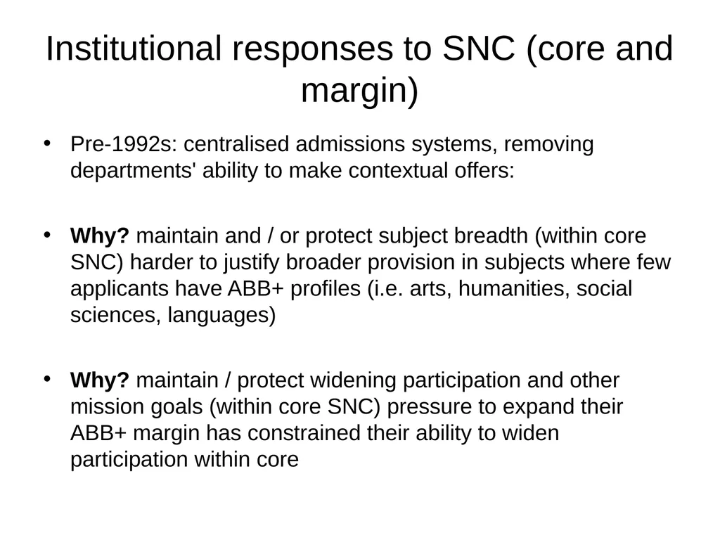 Evaluating the impact of student number controls, - slide 14 of 50