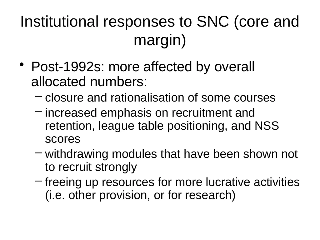 Evaluating the impact of student number controls, - slide 15 of 50