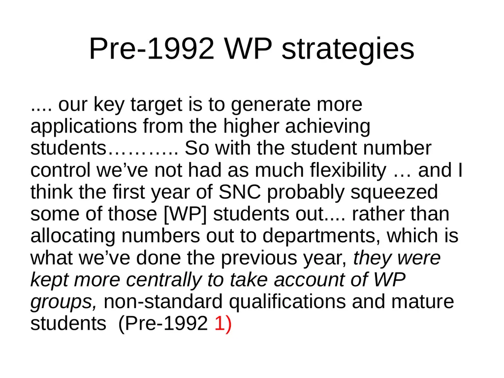 Evaluating the impact of student number controls, - slide 30 of 50