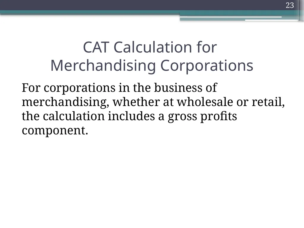 Gross Receipts Taxes Louisiana Tax Institute - slide 23 of 27