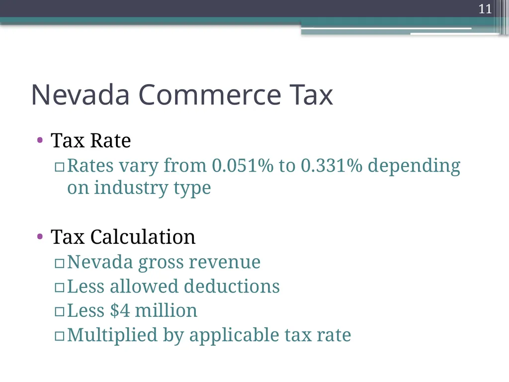 Gross Receipts Taxes Louisiana Tax Institute - slide 11 of 27