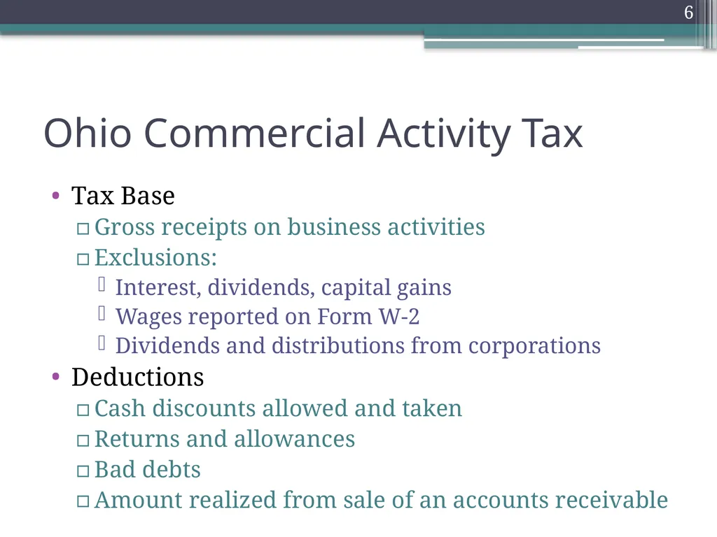 Gross Receipts Taxes Louisiana Tax Institute - slide 6 of 27
