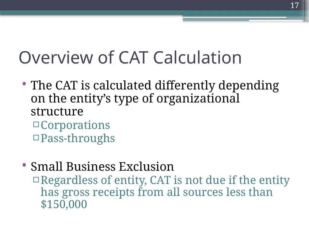 Gross Receipts Taxes Louisiana Tax Institute - slide 17 of 27