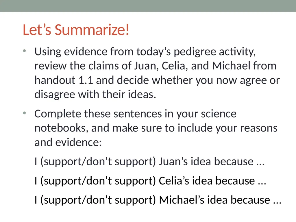 GENETICS Lesson 2a Can Certain Traits Disappear in - slide 14 of 15