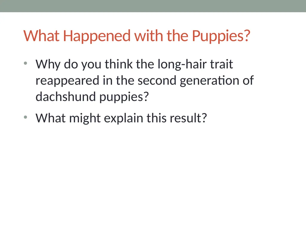 GENETICS Lesson 2a Can Certain Traits Disappear in - slide 13 of 15