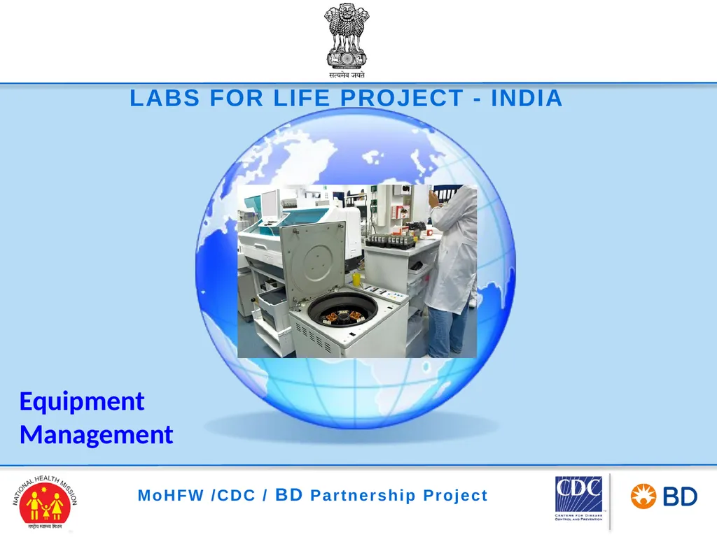 MoHFW /CDC / BD Partnership Project LABS FOR LIFE - slide 1 of 5
