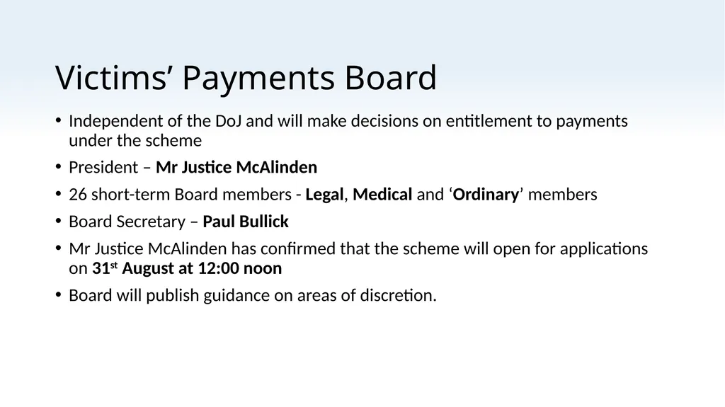 Troubles Permanent Disablement Payment (TPDP) - slide 4 of 12