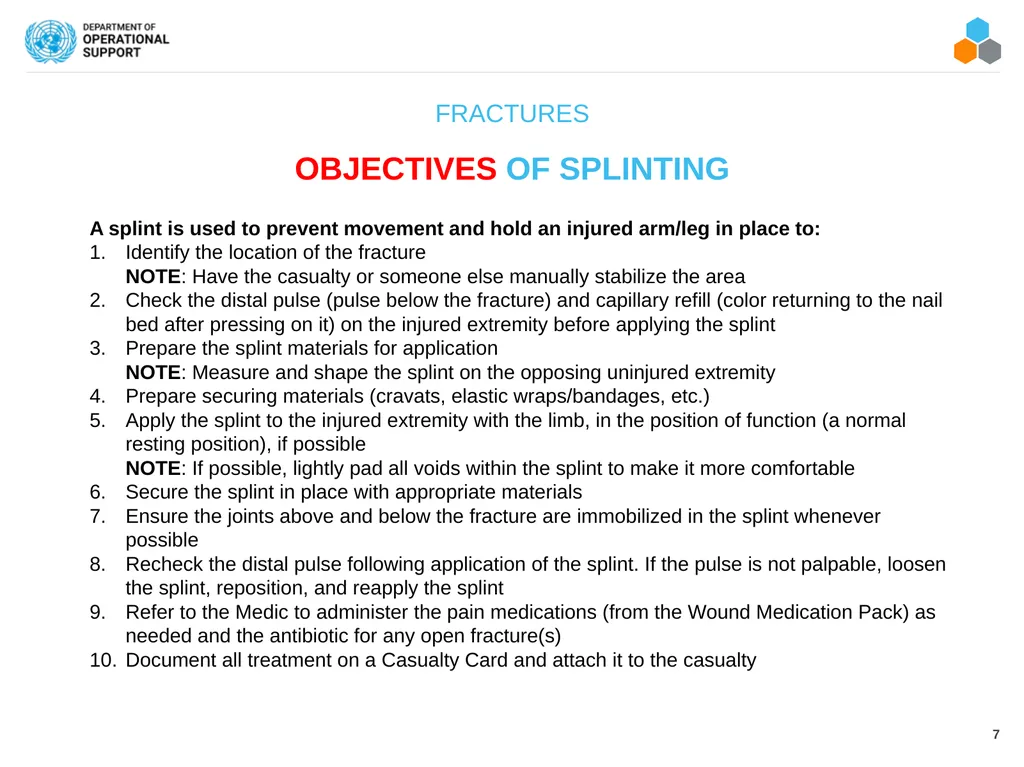 FIELD MEDICAL ASSISTANT COURSE (FMAC) MODULE 17: - slide 7 of 19