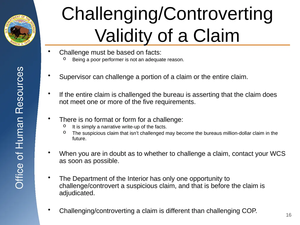 Workers’ Compensation Supervisory Training U.S. - slide 16 of 38