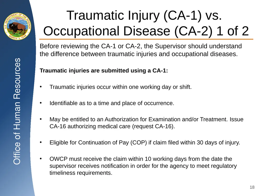 Workers’ Compensation Supervisory Training U.S. - slide 18 of 38