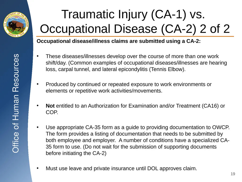 Workers’ Compensation Supervisory Training U.S. - slide 19 of 38