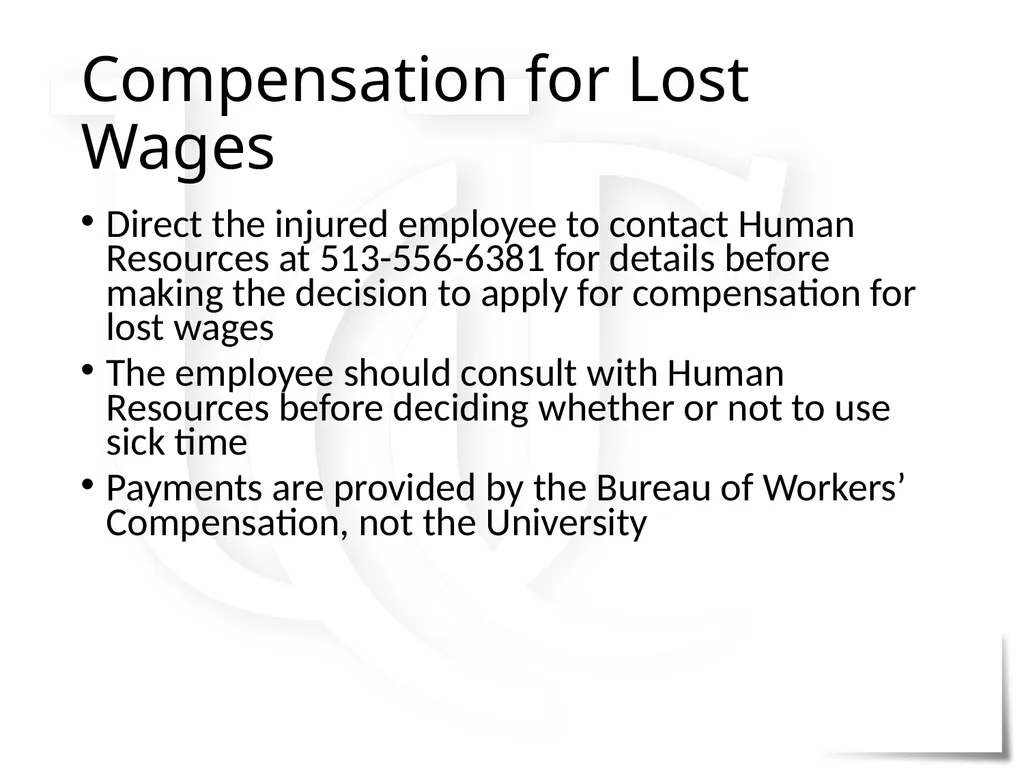 Work-related Injuries and Illnesses Policy - slide 7 of 14