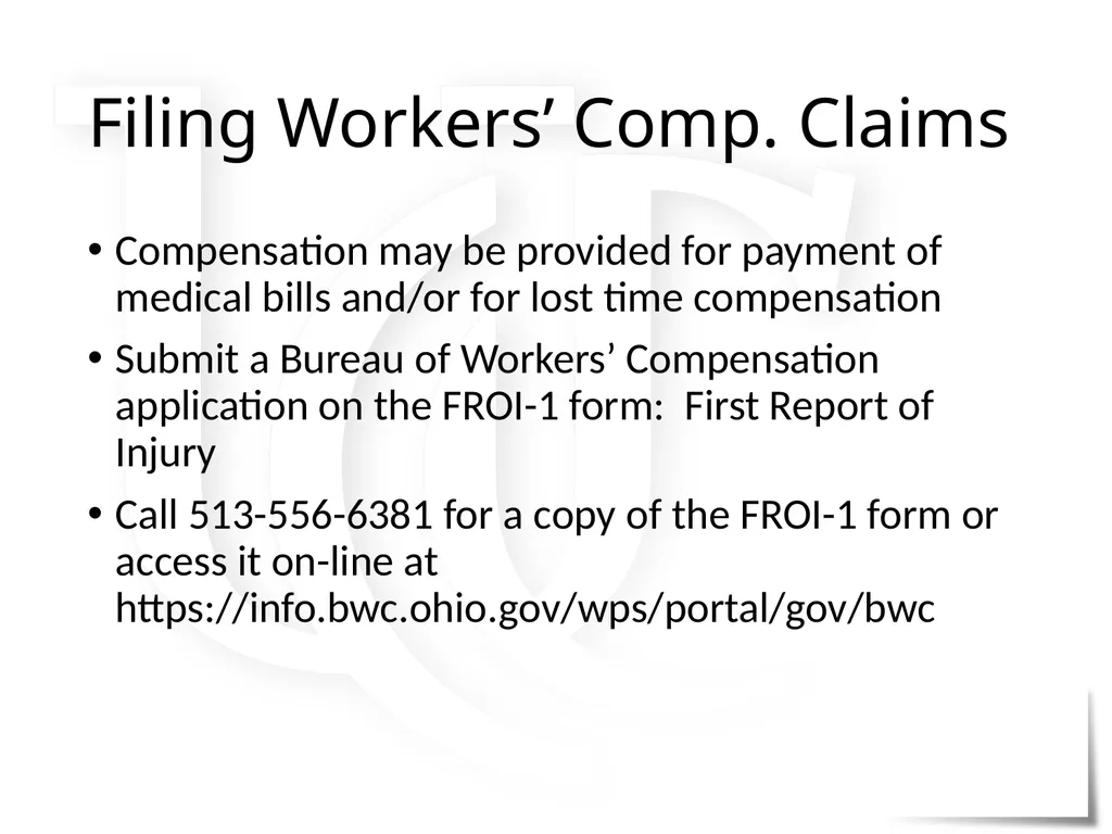 Work-related Injuries and Illnesses Policy - slide 6 of 14