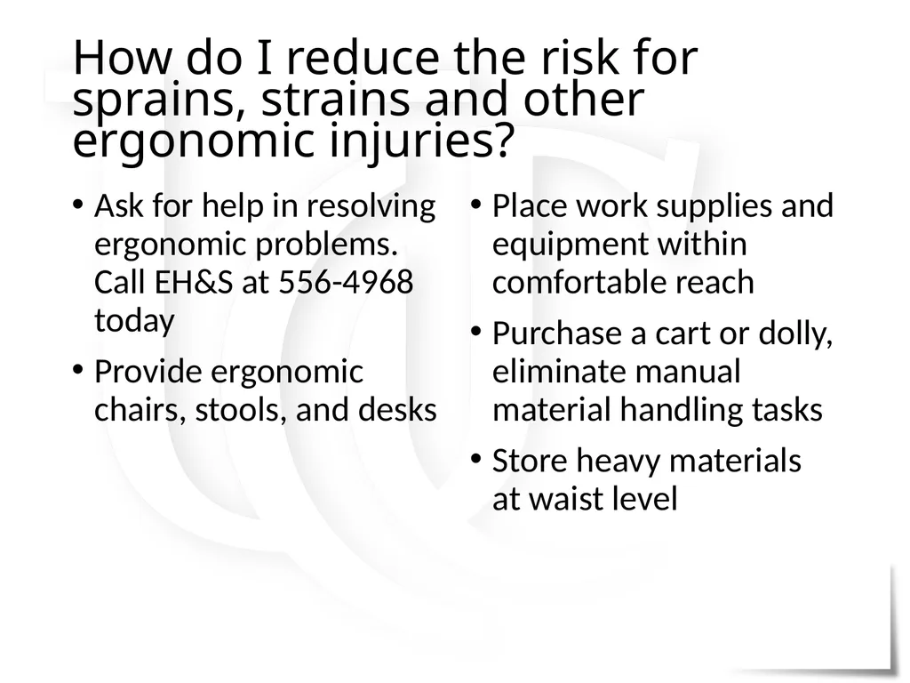 Work-related Injuries and Illnesses Policy - slide 12 of 14
