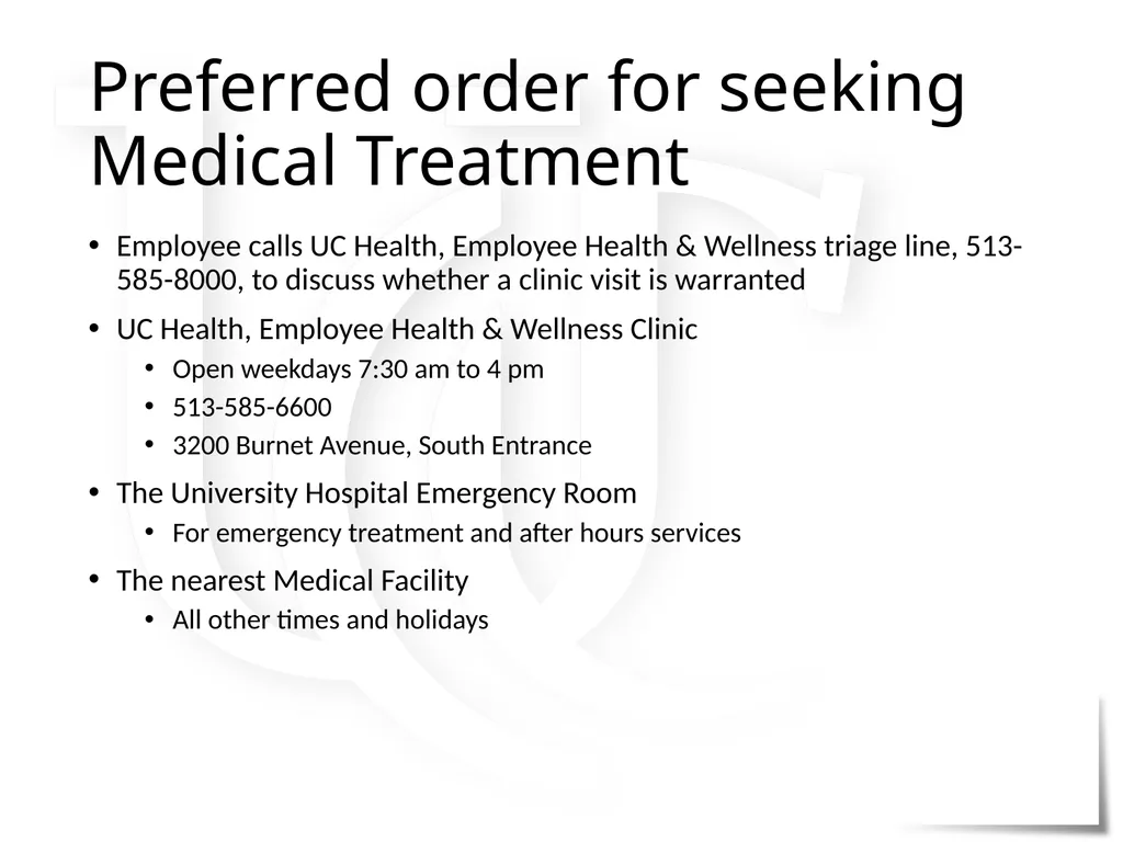 Work-related Injuries and Illnesses Policy - slide 3 of 14