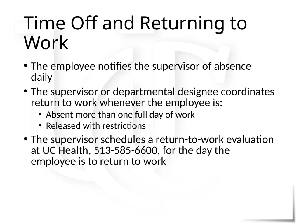 Work-related Injuries and Illnesses Policy - slide 5 of 14