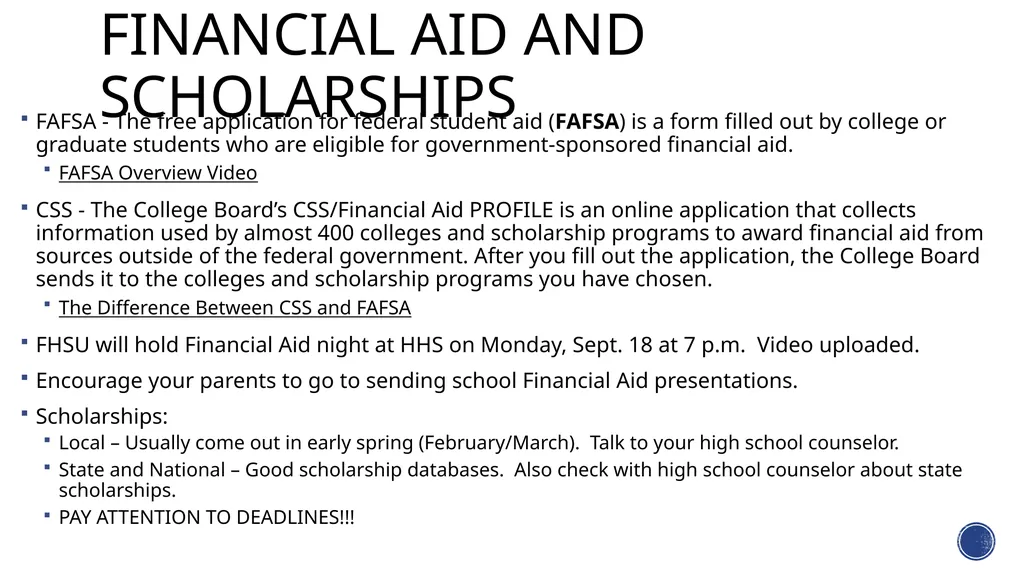For the class of 2018… Specifics About the College - slide 10 of 24