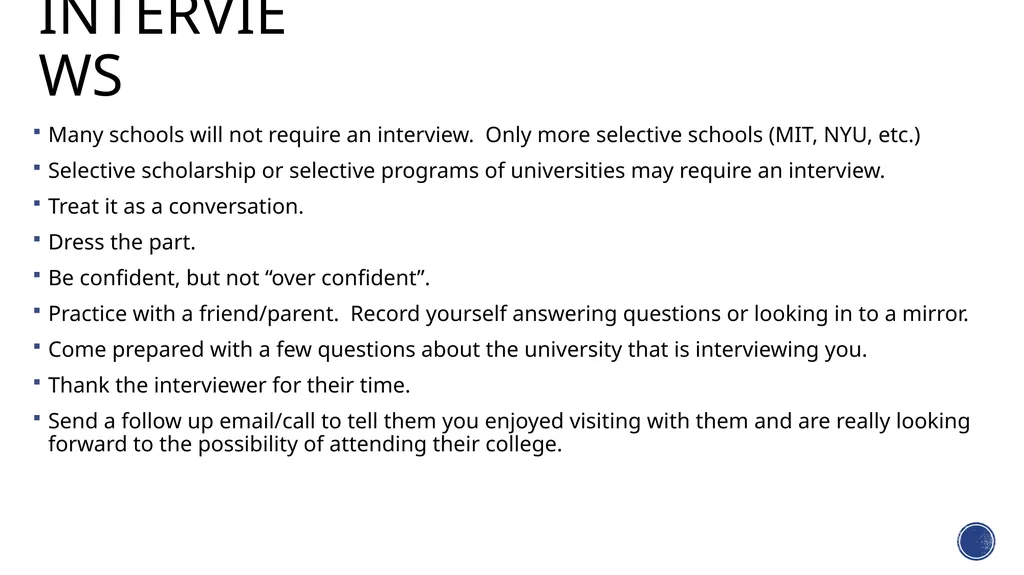 For the class of 2018… Specifics About the College - slide 18 of 24