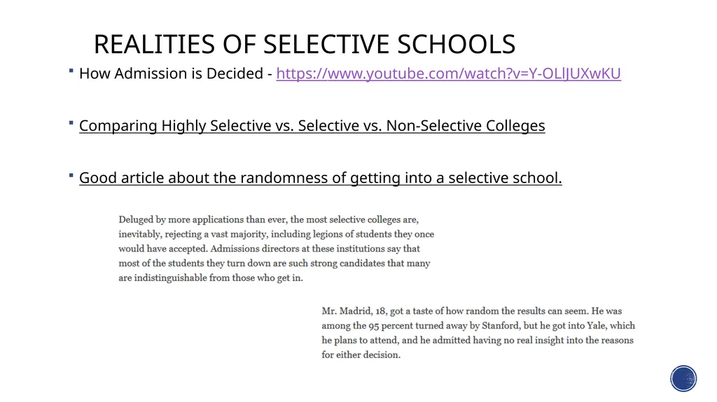 For the class of 2018… Specifics About the College - slide 22 of 24
