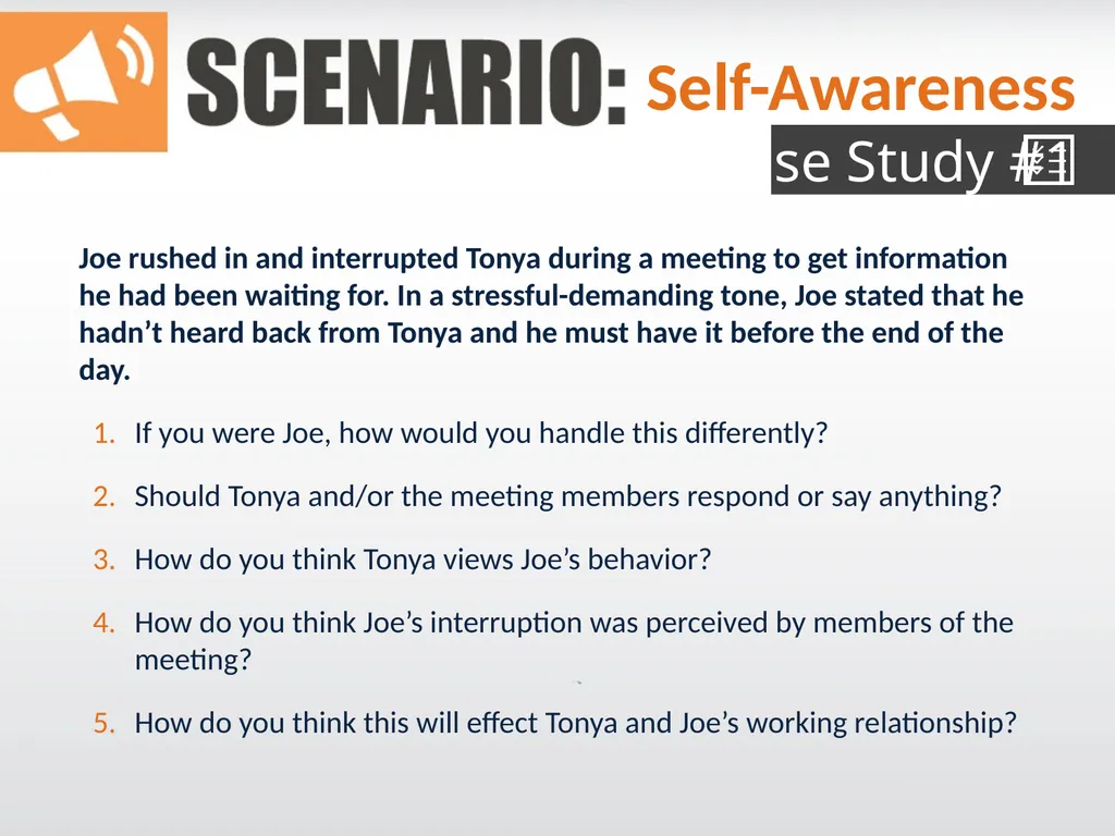Emotional Intelligence in the Workplace Presenter: - slide 12 of 33