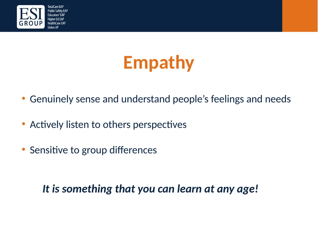 Emotional Intelligence in the Workplace Presenter: - slide 15 of 33