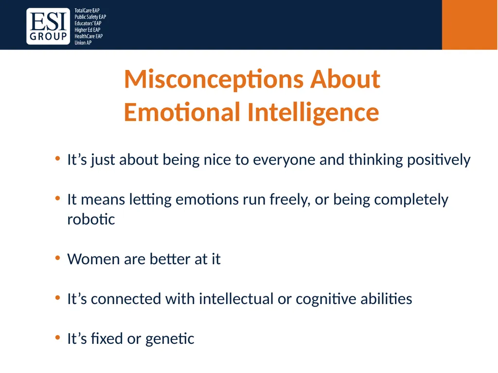 Emotional Intelligence in the Workplace Presenter: - slide 10 of 33