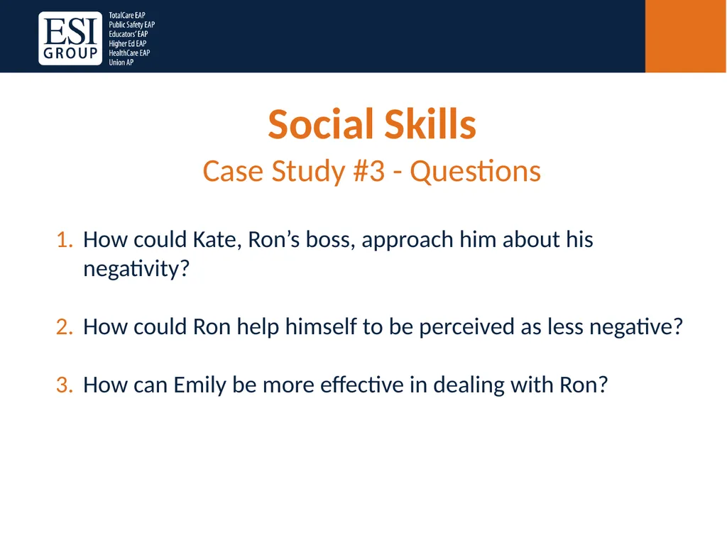 Emotional Intelligence in the Workplace Presenter: - slide 21 of 33