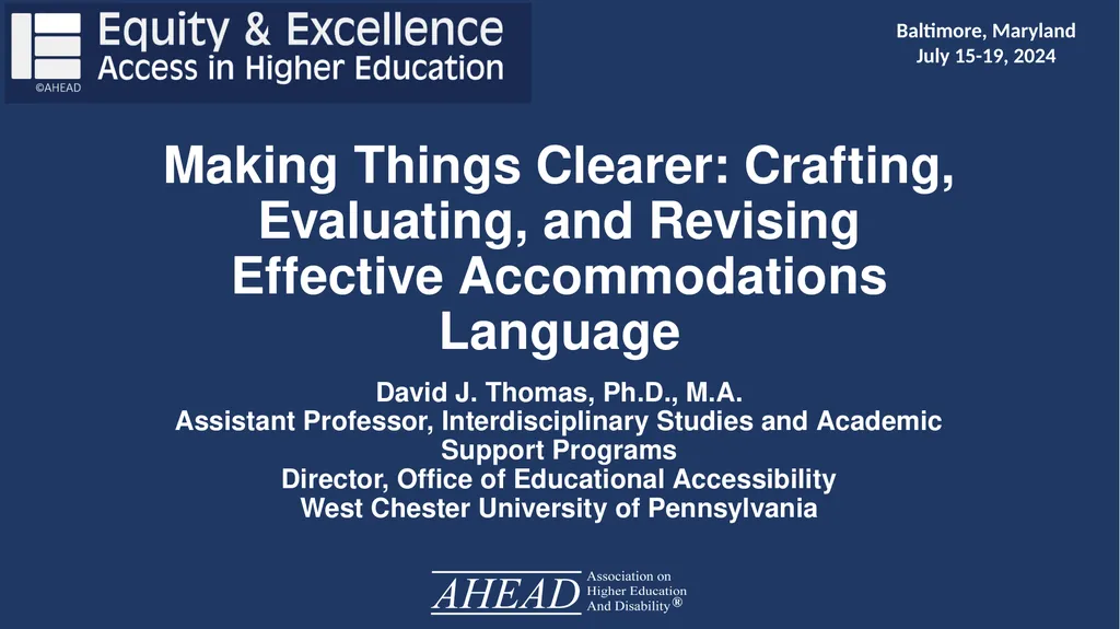 Making Things Clearer: Crafting, Evaluating, and - slide 1 of 23