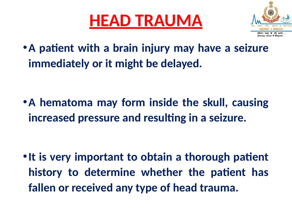 SEIZURES AND UNCONSCIOUSNESS LESSON-25 BY JITENDER - slide 10 of 23
