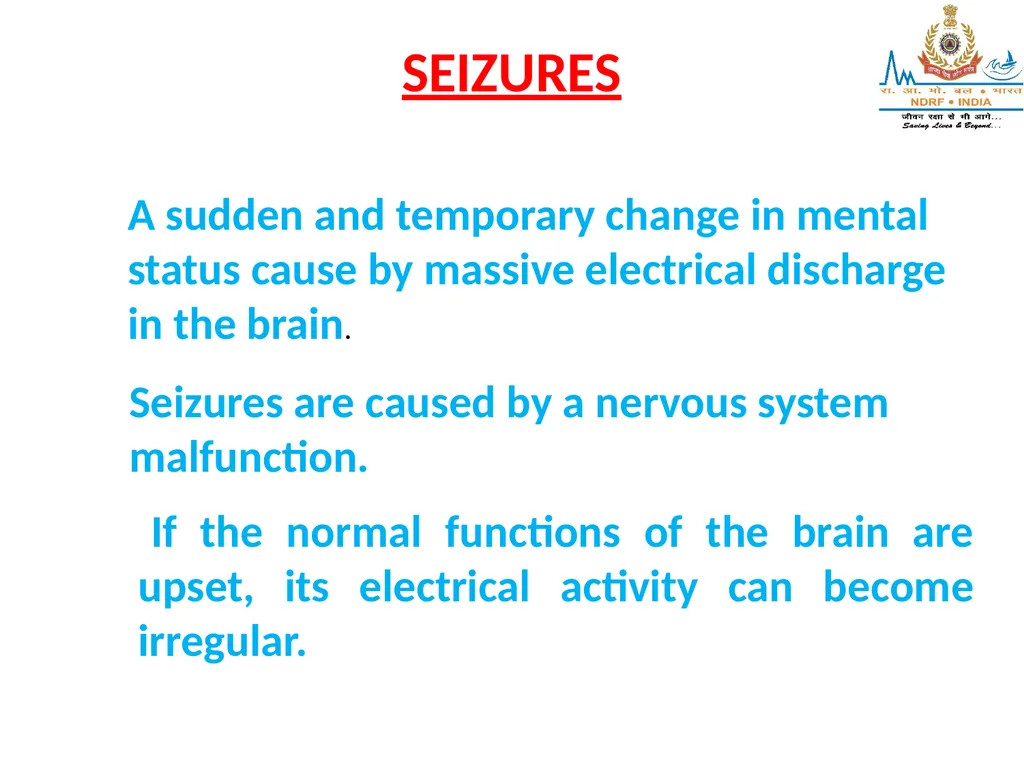SEIZURES AND UNCONSCIOUSNESS LESSON-25 BY JITENDER - slide 3 of 23