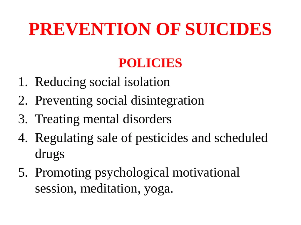 EPIDEMIOLOGY AND PREVENTION OF STRESS AND SUCIDE - slide 33 of 49
