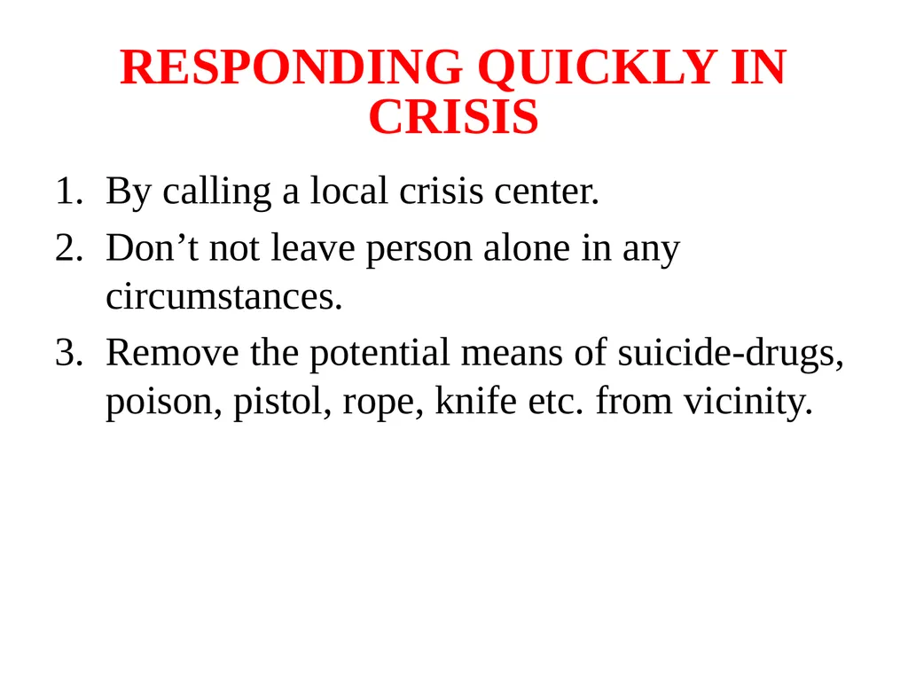 EPIDEMIOLOGY AND PREVENTION OF STRESS AND SUCIDE - slide 42 of 49