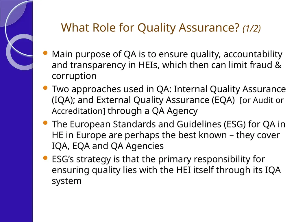 CHEA International Quality Group (CIQG) Quality - slide 9 of 14