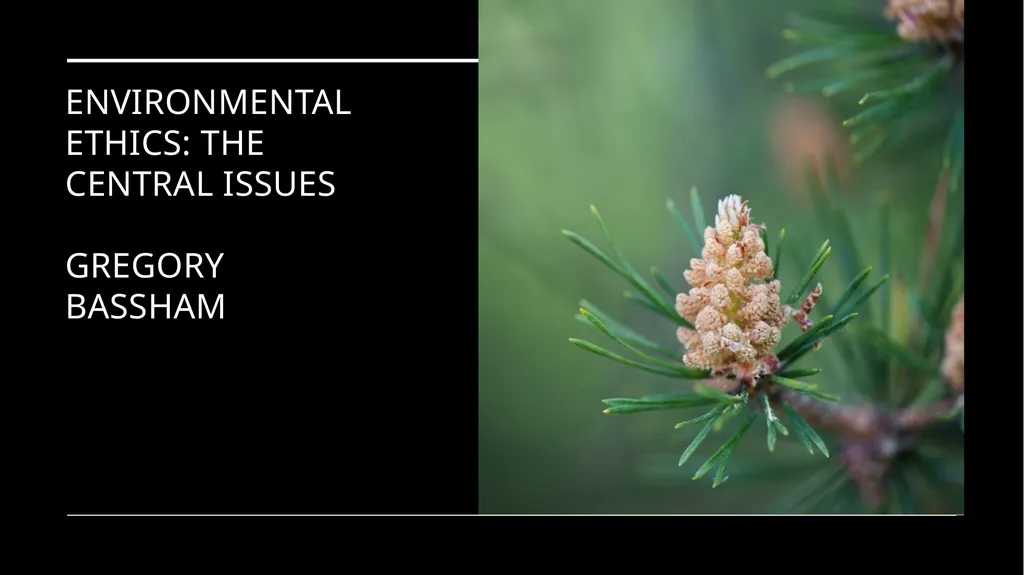 Environmental Ethics: The Central Issues Gregory - slide 1 of 75
