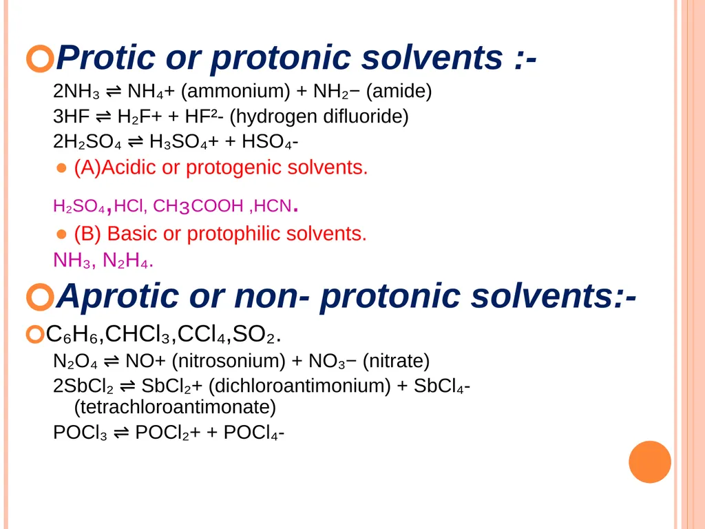NON AQUEOUS SOLVENTS Dr. PRINCY K.G. ASSOCIATE - slide 5 of 29