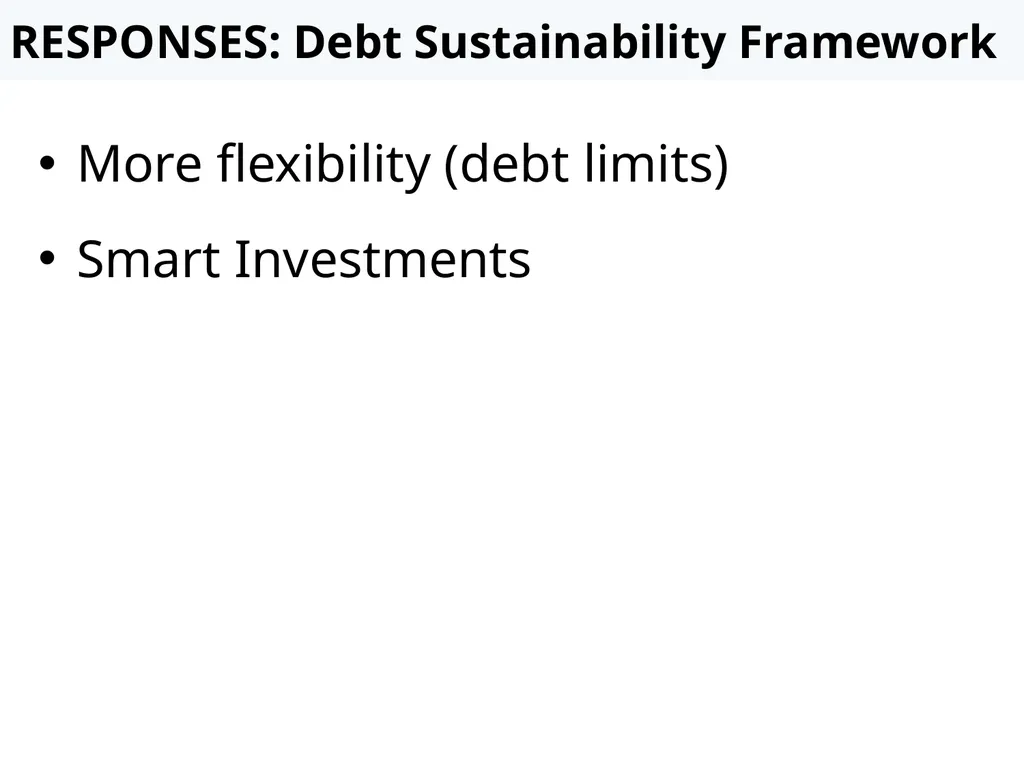 Recent changes in the debt sustainability - slide 10 of 18