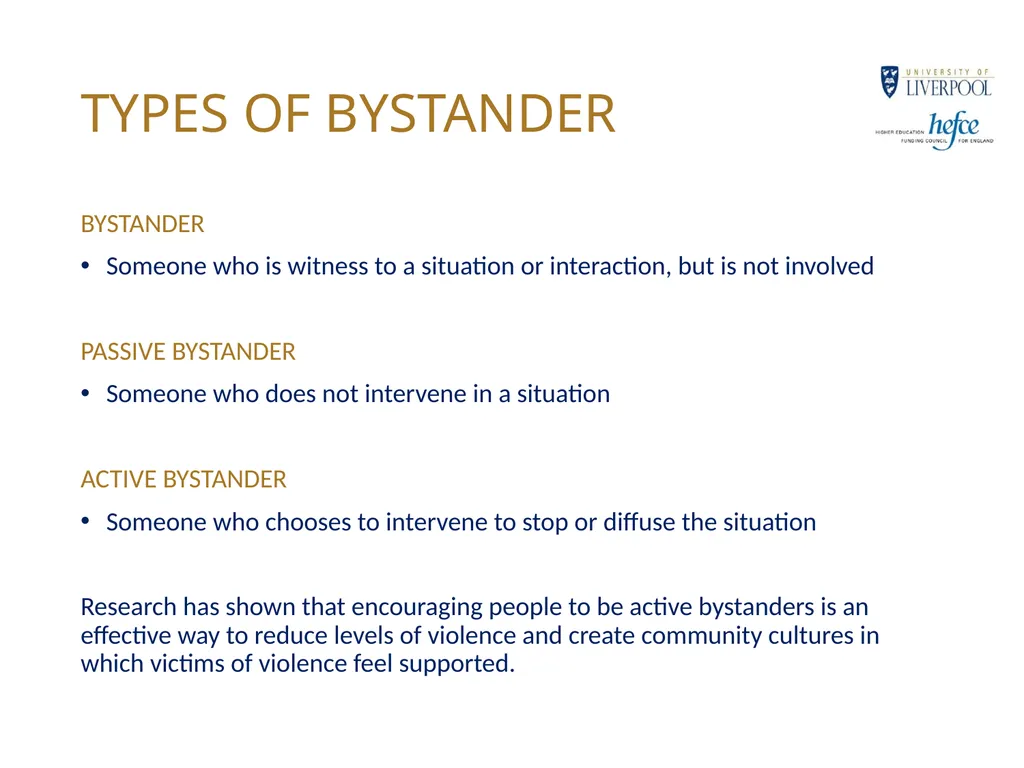 CHANGING CAMPUS CULTURE BYSTANDER INTERVENTION - slide 11 of 23