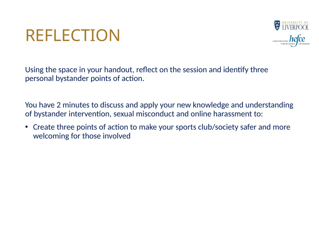 CHANGING CAMPUS CULTURE BYSTANDER INTERVENTION - slide 22 of 23
