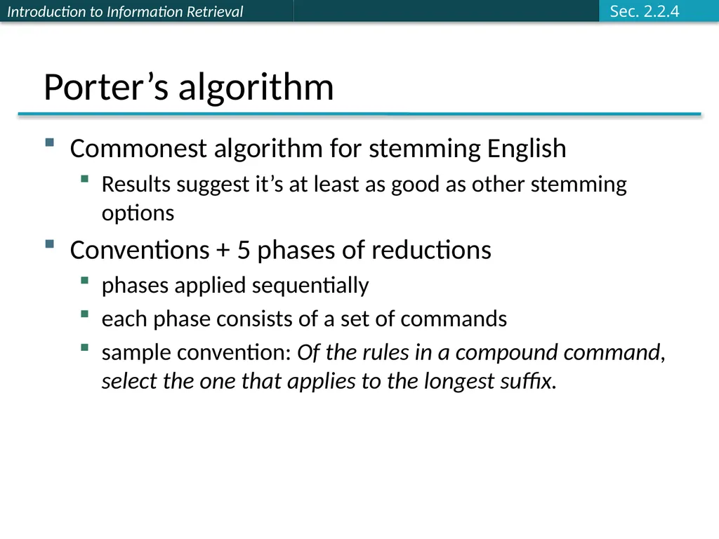 Stemming and Lemmatization Lemmatization Reduce - slide 4 of 9