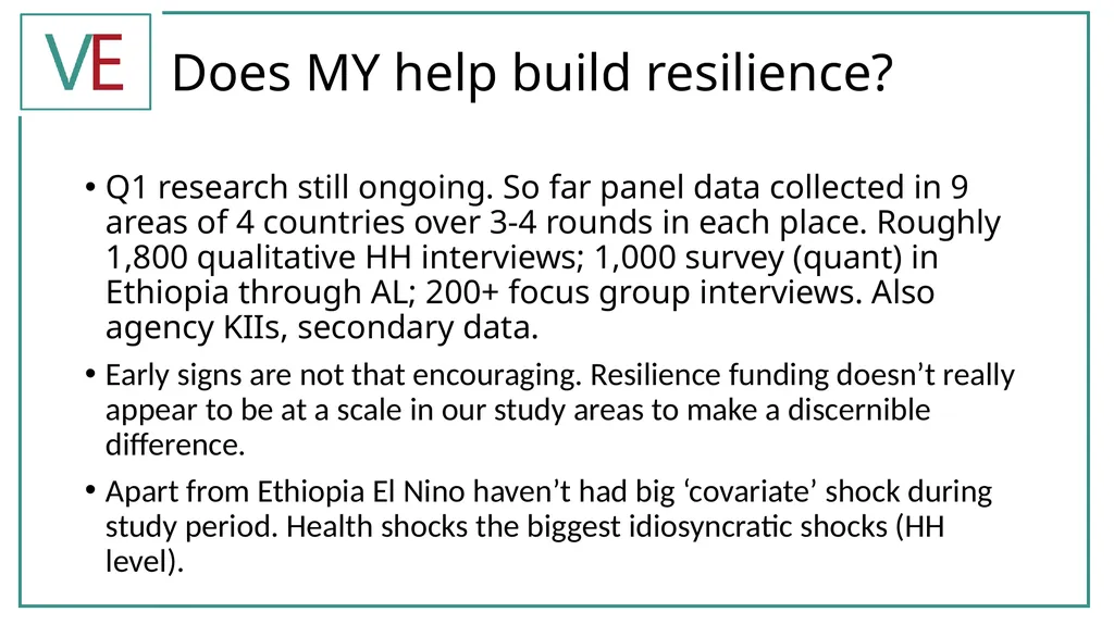 Draft findings VFM of MY Valid Evaluations LS & - slide 7 of 8