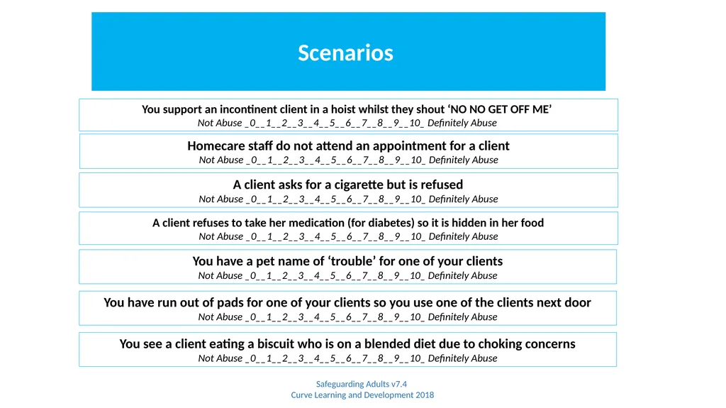 Safeguarding Adults Safeguarding Adults v7.4 Curve - slide 7 of 9