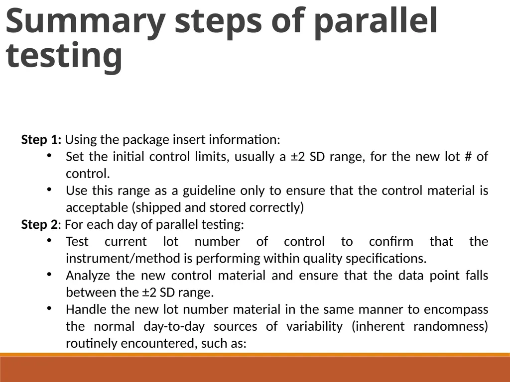 New Lot QC Parallel testing Labs for Life Project - slide 15 of 17