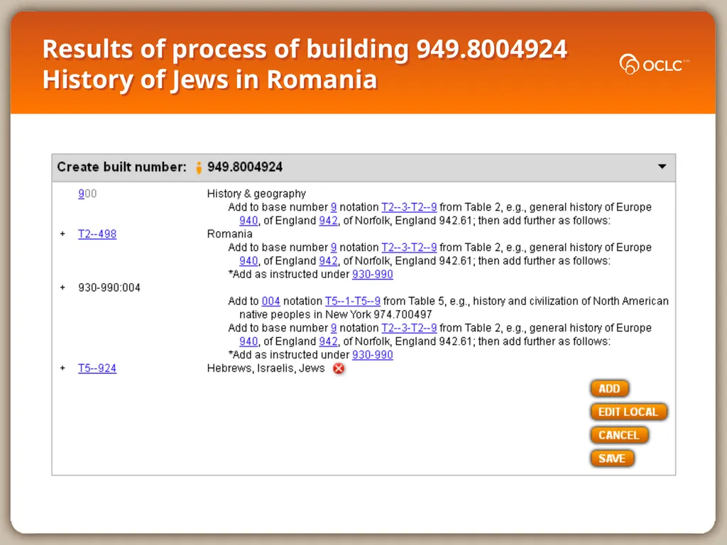 WebDewey Number Building Internal table examples - slide 12 of 18