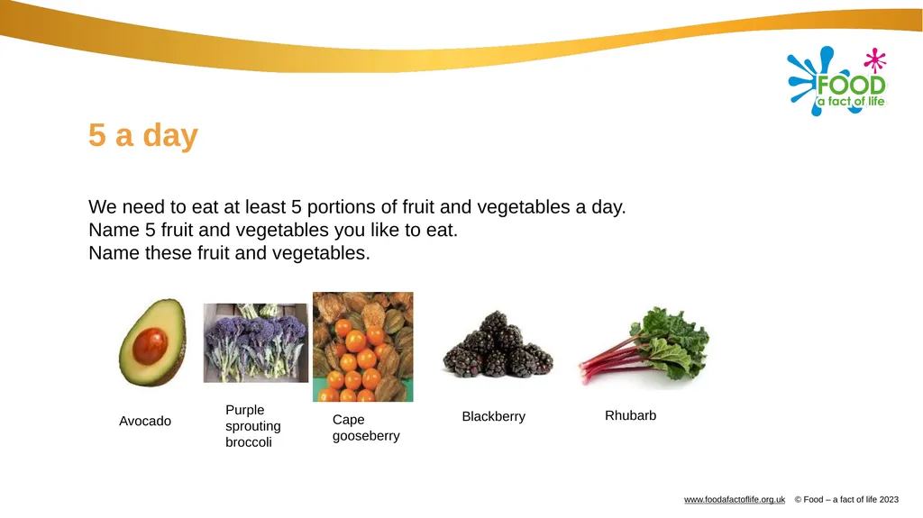 5 a day - What counts and what is a - slide 2 of 14