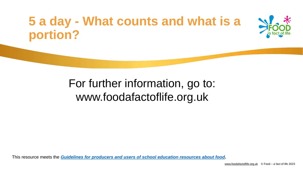 5 a day - What counts and what is a - slide 14 of 14