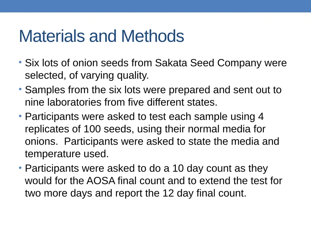 2016 Onion Germination Referee Results Sue - slide 5 of 14