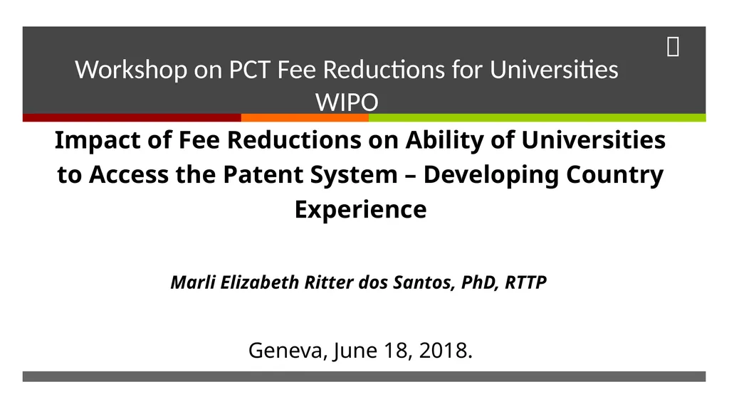 Impact of Fee Reductions on Ability of
