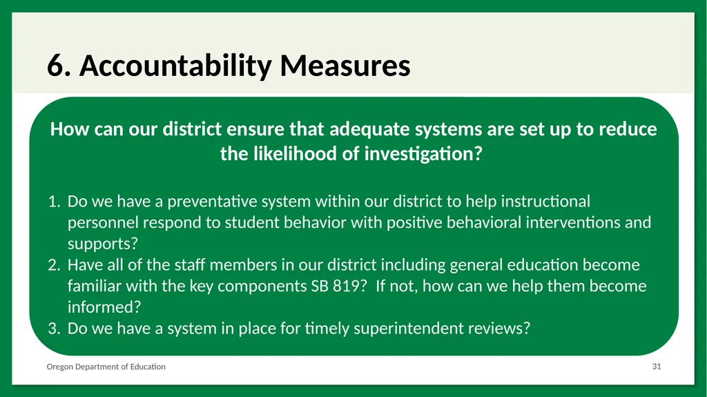 SB 819: Abbreviated School Day Program Placement - slide 31 of 32
